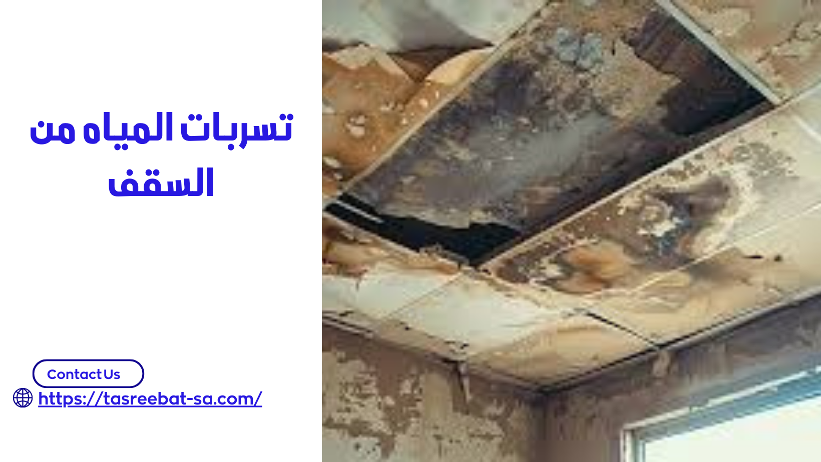 تسربات المياه من السقف 