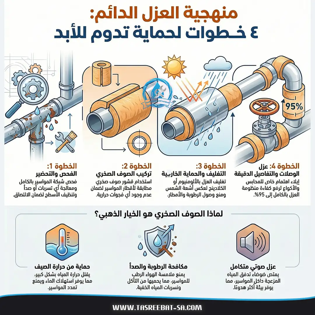 عزل المواسير بالصوف الصخري بالدمام